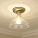 Carver 1 Light 8 inch Brushed Champagne Bronze Flush Mount Ceiling Light